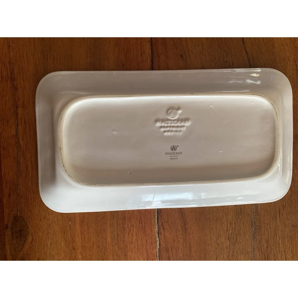 Vintage Pfaltzgraff Winterberry Rectangular Basket Weave Bread  Appetizer Dish